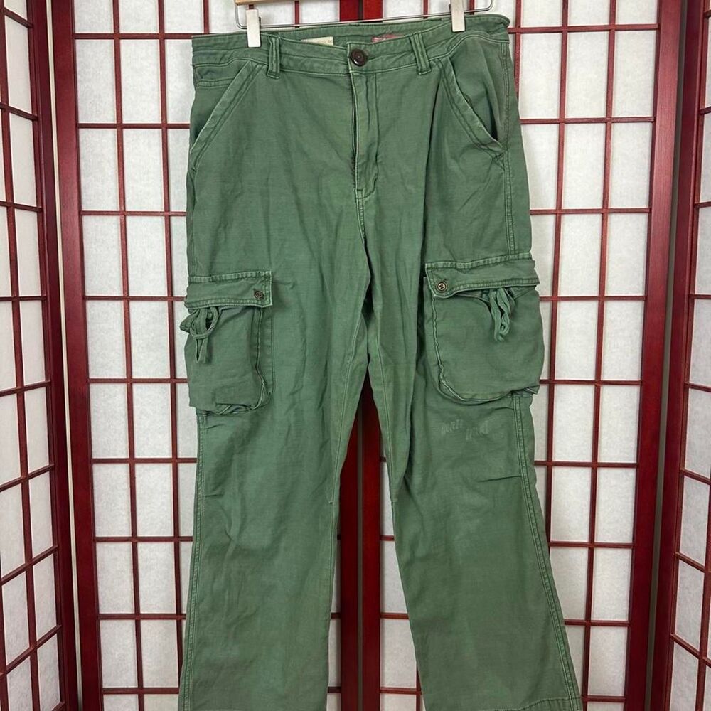 Anthropologie Pilcro Green Cargo Utility Pants Gorpcore Granola Girl